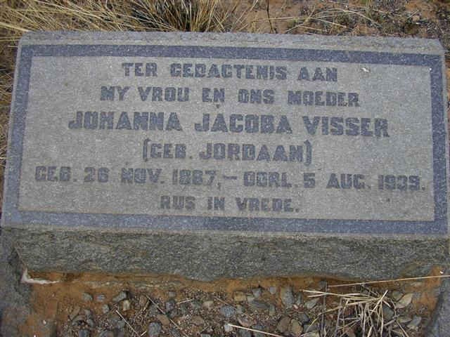 VISSER Johanna Jacoba nee JORDAAN 1887-1939