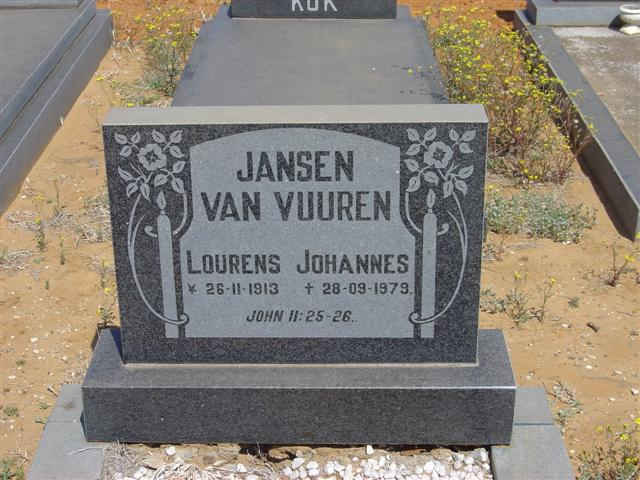 VUUREN Lourens Johannes, Jansen van 1913-1979