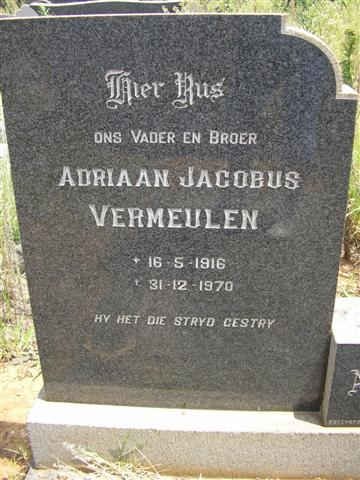VERMEULEN Adriaan Jacobus 1916-1970