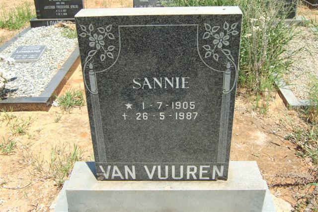 VUUREN Sannie, van 1905-1987