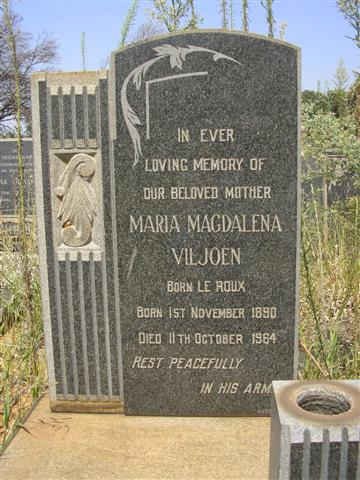VILJOEN Maria Magdalena nee LE ROUX 1890-1964