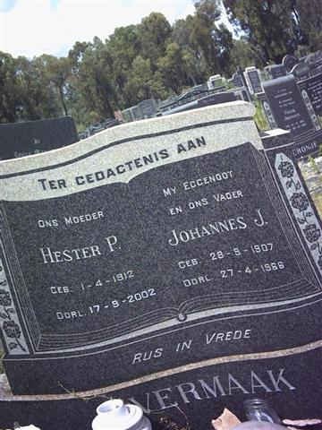 VERMAAK Johannes J. 1907-1966 &amp; Hester P. 1912-2002