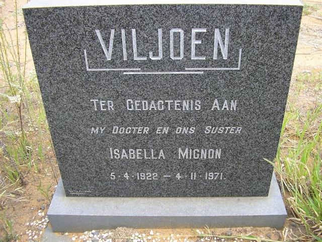 VILJOEN Isabella Mignon 1922-1971