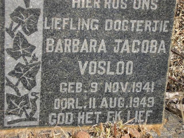 VOSLOO Barbara Jacoba 1941-1949