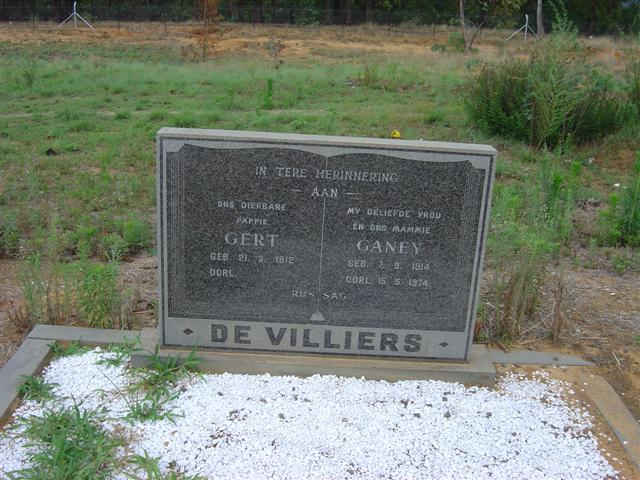 VILLIERS Gert, de 1912-1987 &amp; Ganey 1914-1974