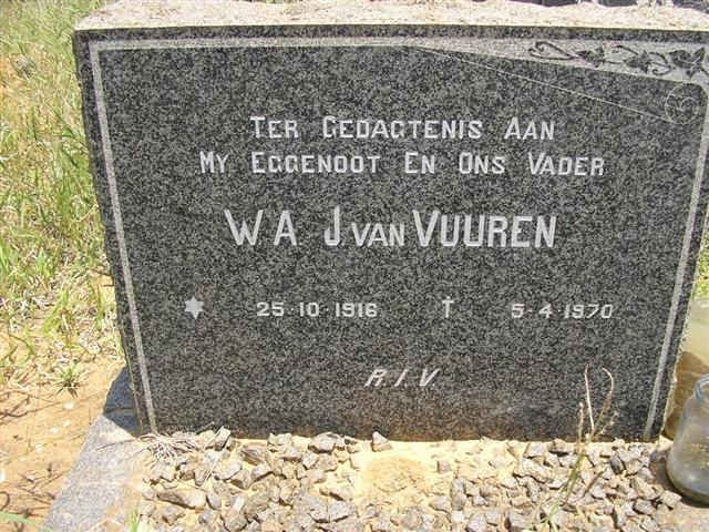 VUUREN W.A., J. van 1916-1970
