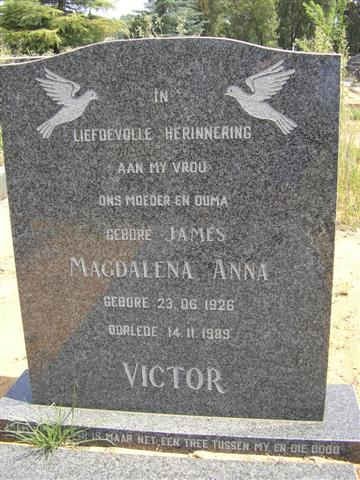 VICTOR Magdalena Anna 1926-1989