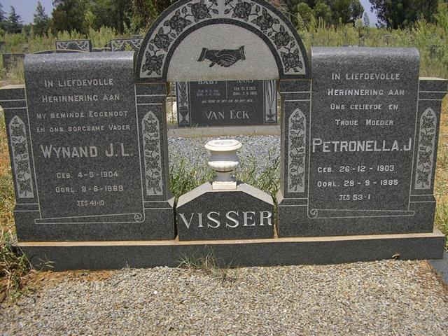 VISSER Wynand J.L. 1904-19?9 &amp; Petronella J. 1903-1985
