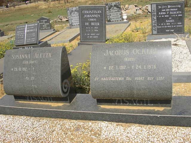 VISAGIE Jacobus Ockert 1912-1976 &amp; Susanna Aletta 1912-