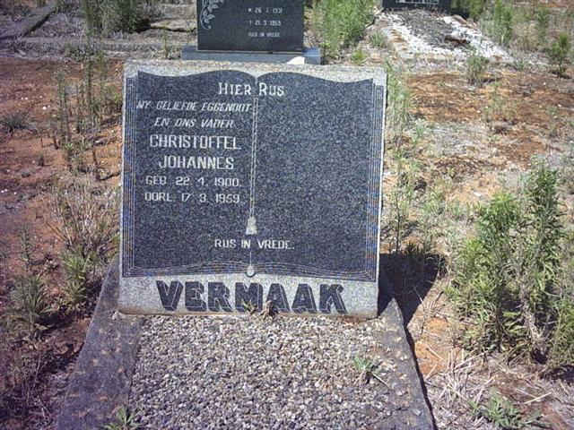 VERMAAK Christoffel Johannes 1900-1959