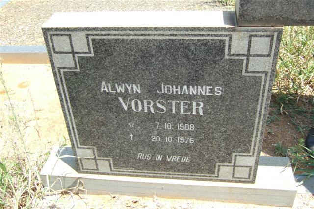 VORSTER Alwyn Johannes 1908-1976