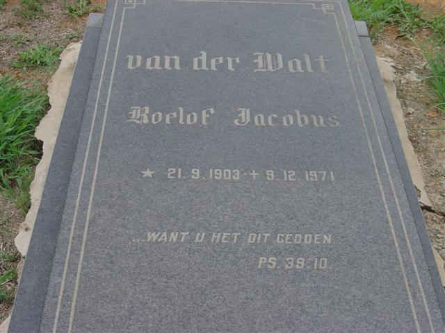 WALT Roelof Jacobus, van der 1903-1971
