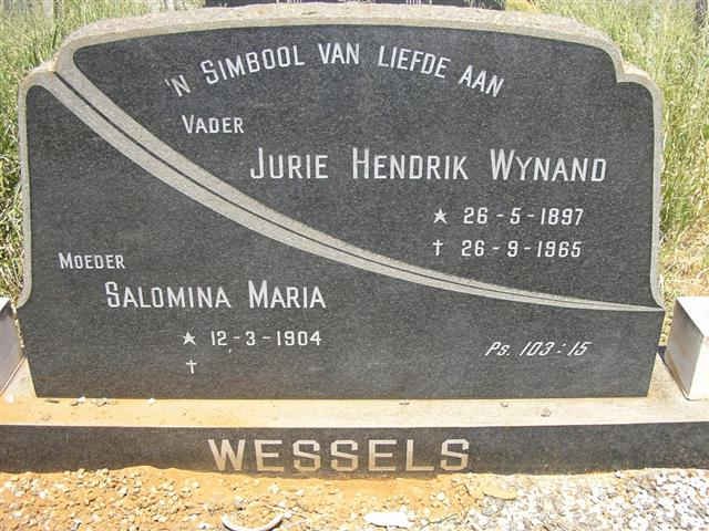 WESSELS Jurie Hendrik Wynand 1897-1965 &amp; Salomina Maria 1904-