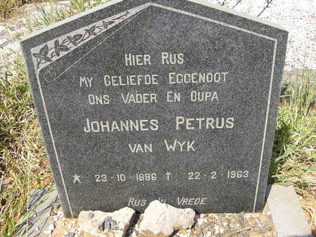 WYK Johannes Petrus, van 1896-1963