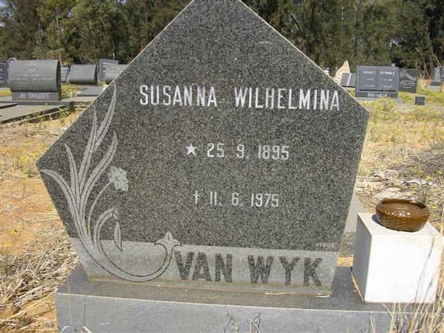 WYK Susanna Wilhelmina, van 1895-1975