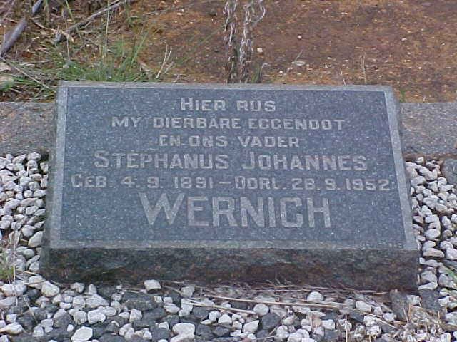 WERNICH Stephanus Johannes 1891-1952