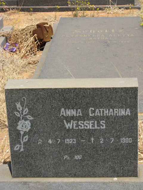 WESSELS Anna Catharina 1923-1980