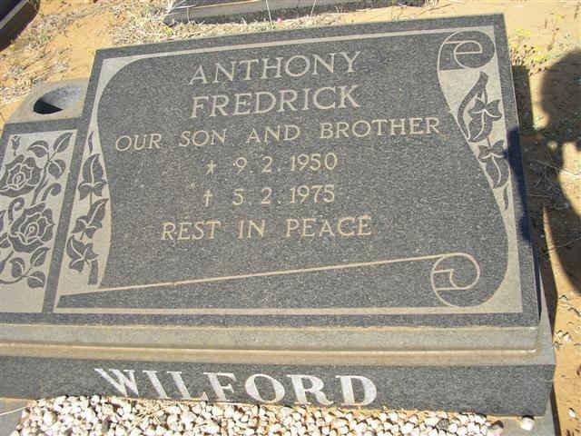 WILFORD Anthony Fredrick 1950-1975