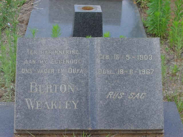 WEAKLEY Burton 1903-1967