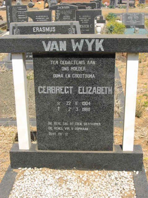 WYK Gerbregt Elizabeth, van 1904-1980