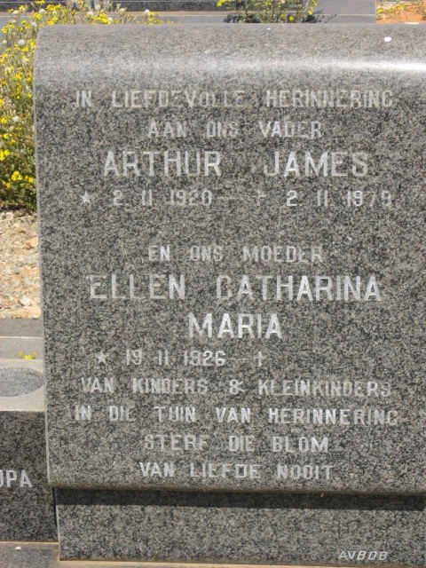 WRIGHT Arthur James 1920-1979 &amp; Ellen Catharina Maria 1926-