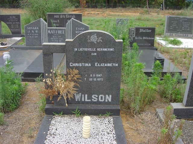 WILSON Christina Elizabeth 1947-1973