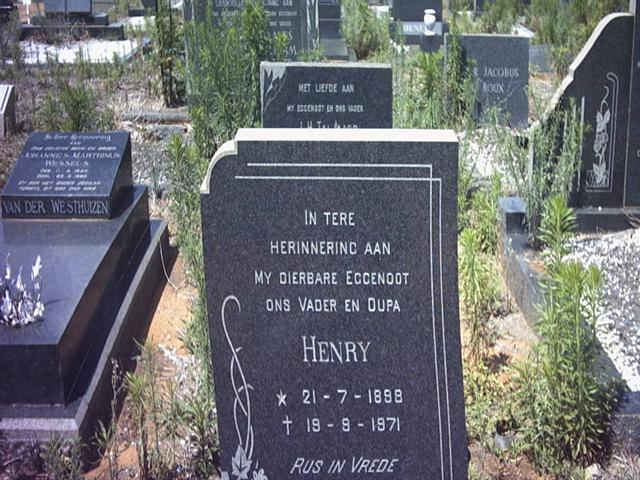 ? Henry 1898-1971