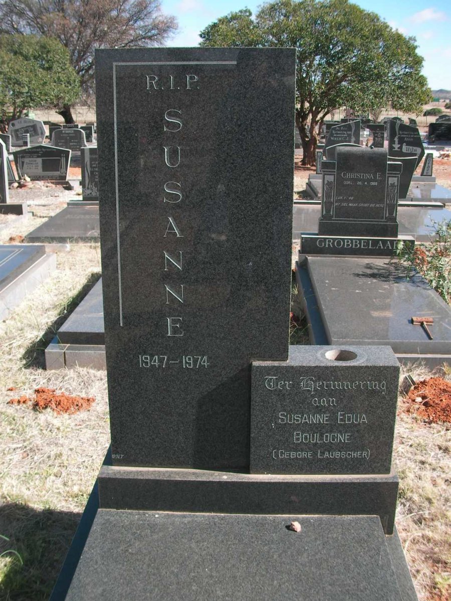 BOULOGNE Susanne Edua nee LAUBSCHER 1947-1974