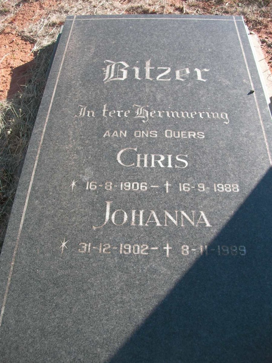 BITZER Chris 1906-1988 &amp; Johanna 1902-1989