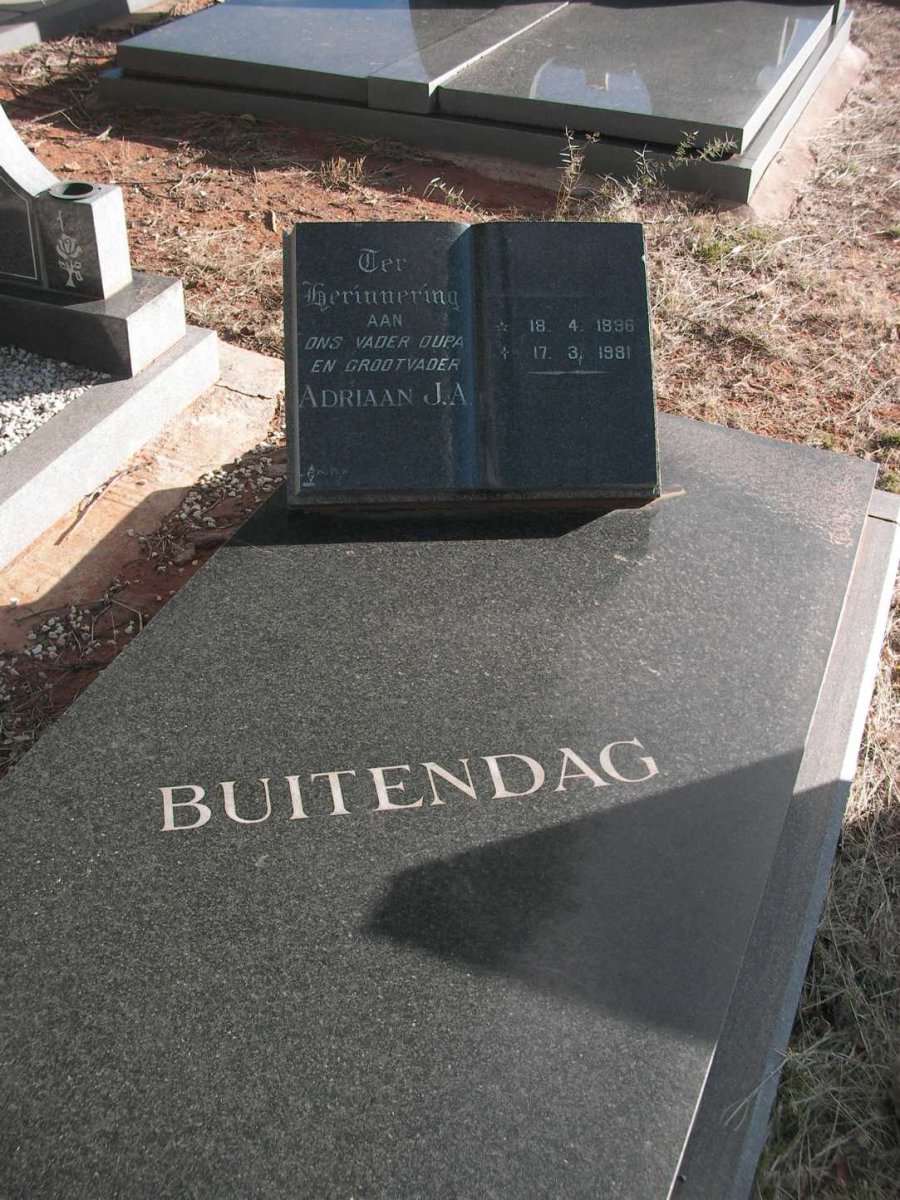 BUITENDAG Adriaan J.A. 1896-1981