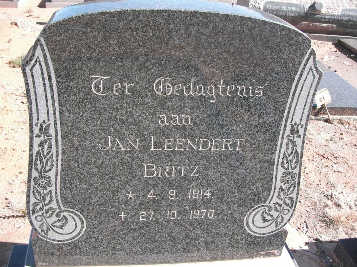 BRITZ Jan Leendert 1914-1970