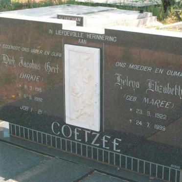 COETZEE Dirk Jacobus Gert 1916-1992 &amp; Helena Elizabeth MAREE 1922-1999