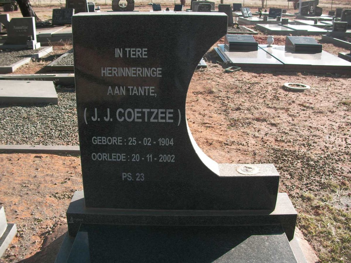 COETZEE J.J. 1904-2002