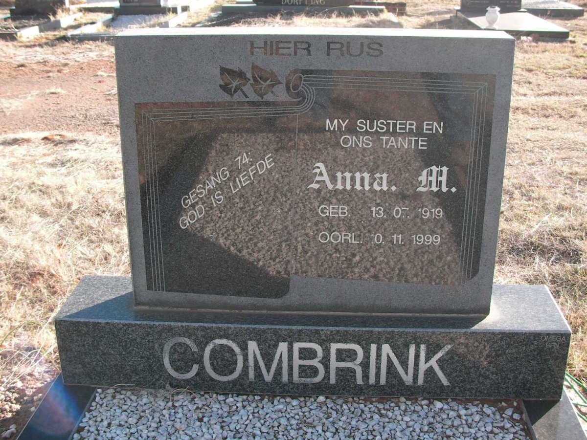 COMBRINK Anna M. 1919-1999