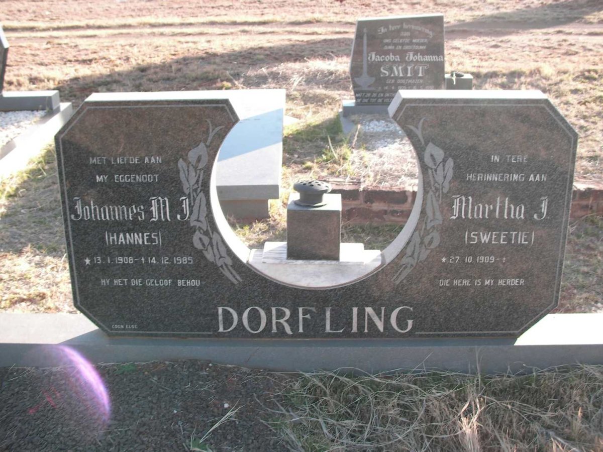 DORFLING Johannes M.J. 1908-1985 &amp; Martha J. 1909-