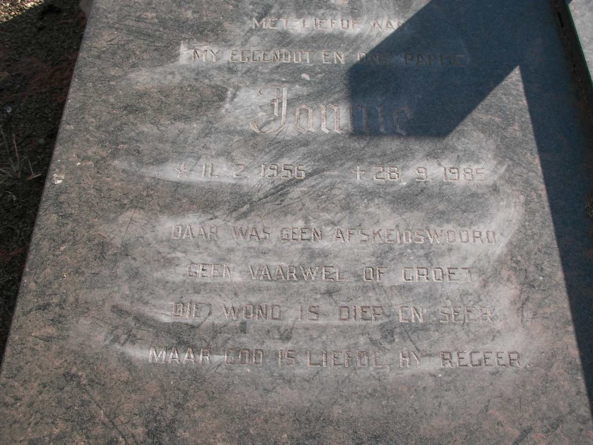 DIPPENAAR Jannie 1956-1985 &amp; Elm? 1959-