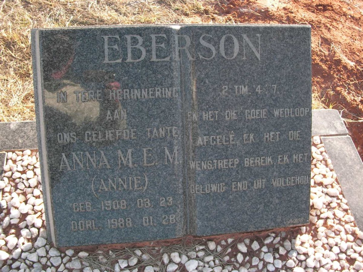 EBERSON Anna M.E.M. 1908-1988