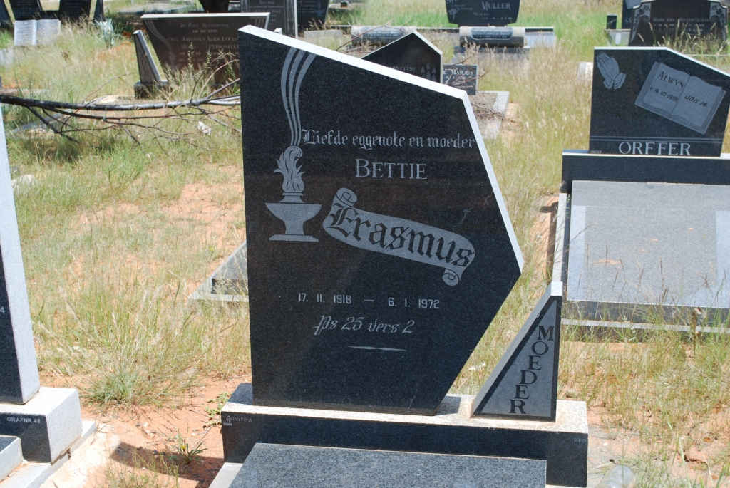ERASMUS Bettie 1918-1972