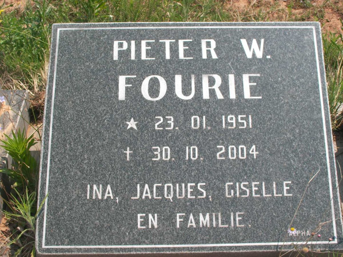 FOURIE Pieter W. 1951-2004