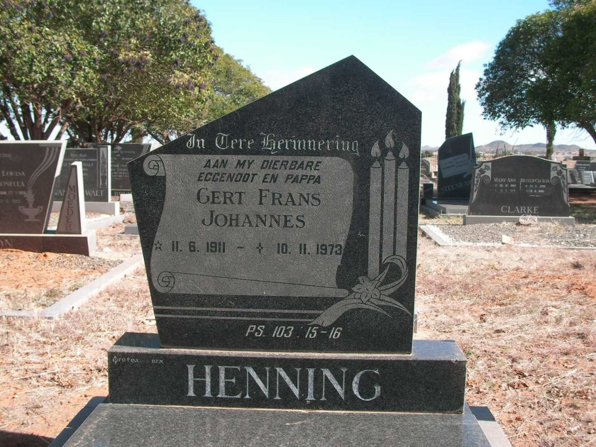 HENNING Gert Frans Johannes 1911-1973
