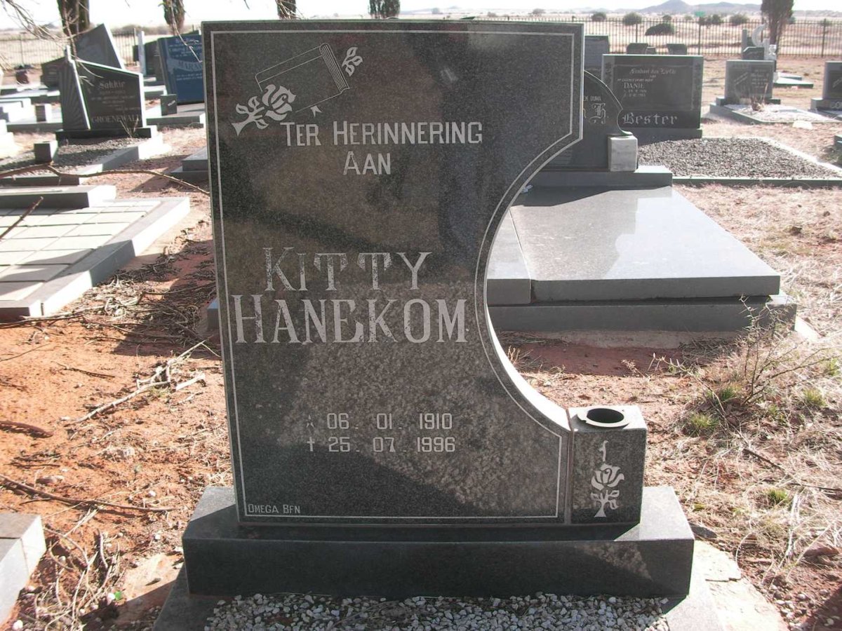 HANEKOM Kitty 1910-1996