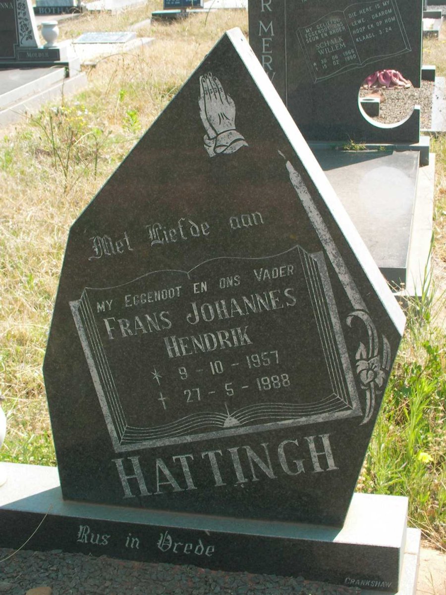 HATTINGH Frans Johannes Hendrik 1957-1988