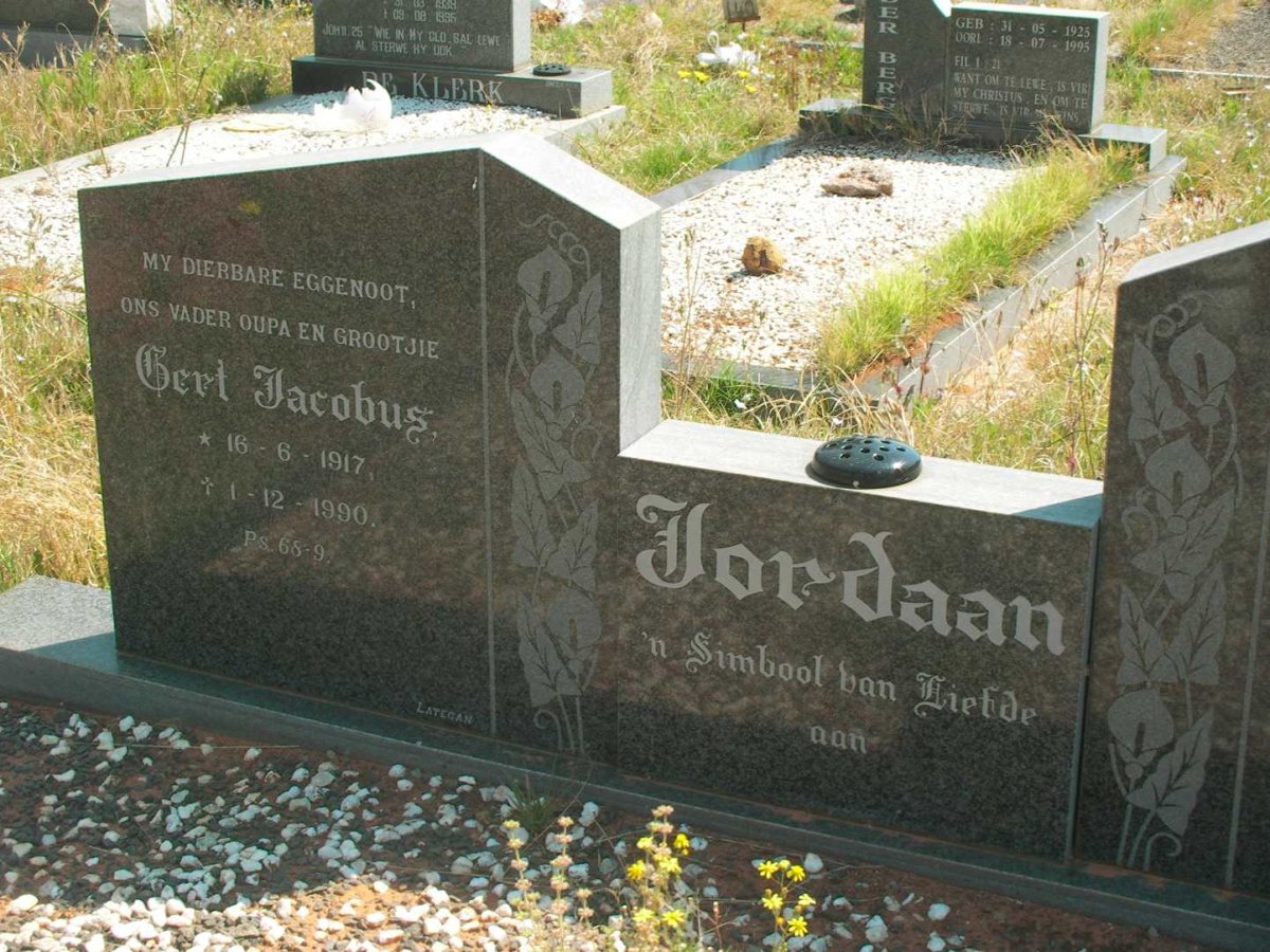 JORDAAN Gert Jacobus 1917-1990