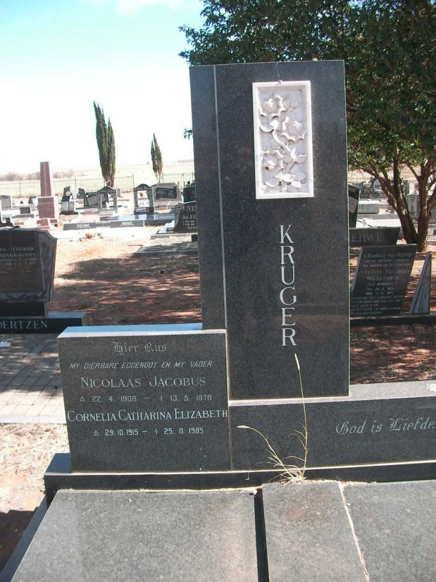 KRÜGER Nicolaas Jacobus 1908-1976 &amp; Cornelia Catharina Elizabeth 1915-1985