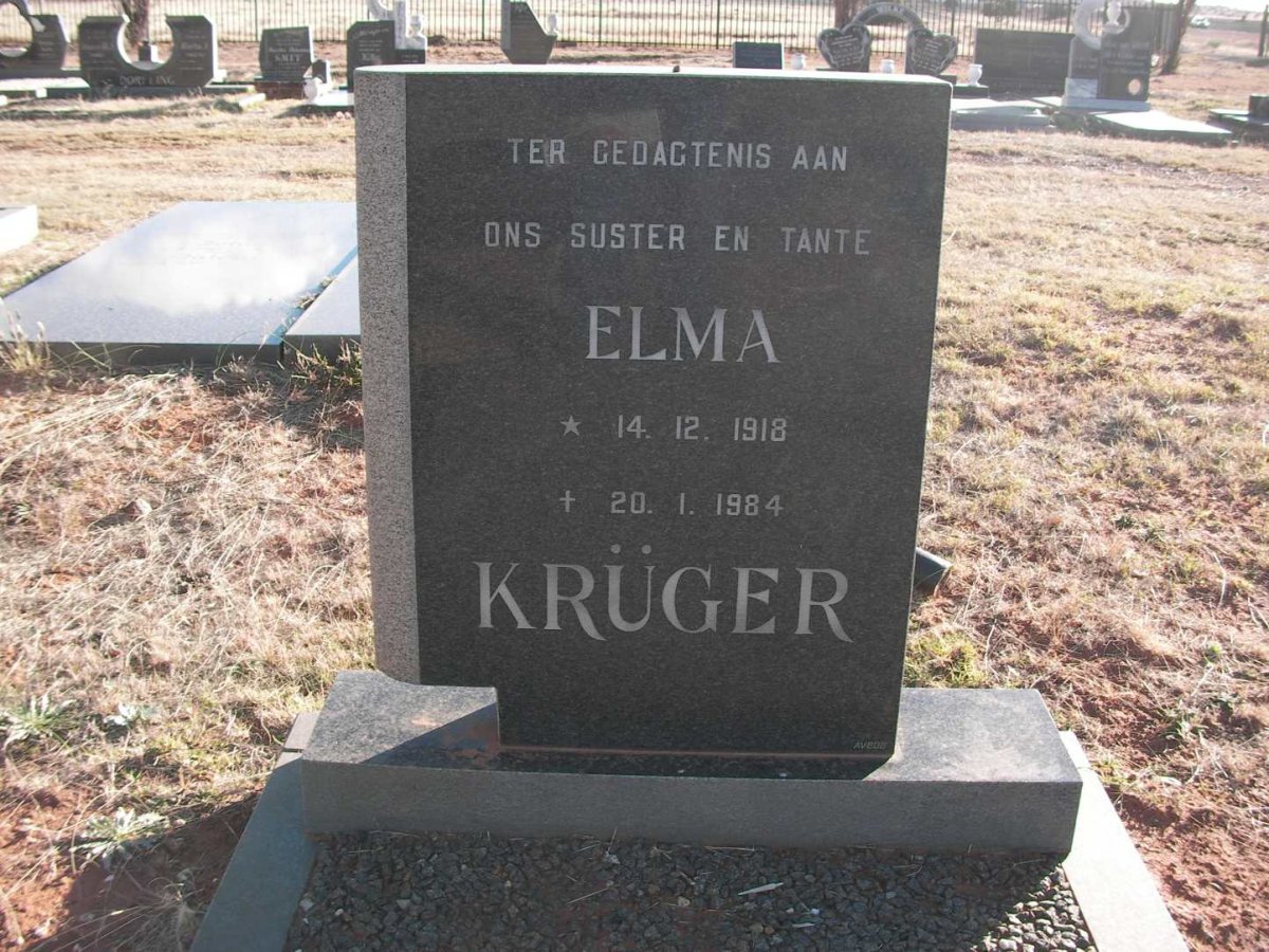 KRÜGER Elma 1918-1984