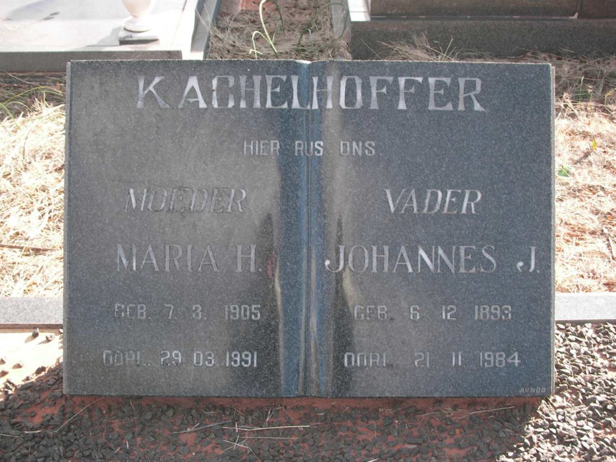 KACHELHOFFER Johannes J. 1893-1984 &amp; Maria H. 1905-1991