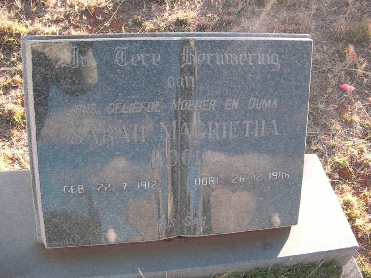 KOCK Sarah Magrietha 1912-1986