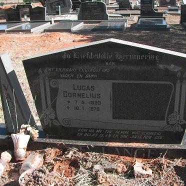 LANGE Lucas Cornelius, de 1899-1978