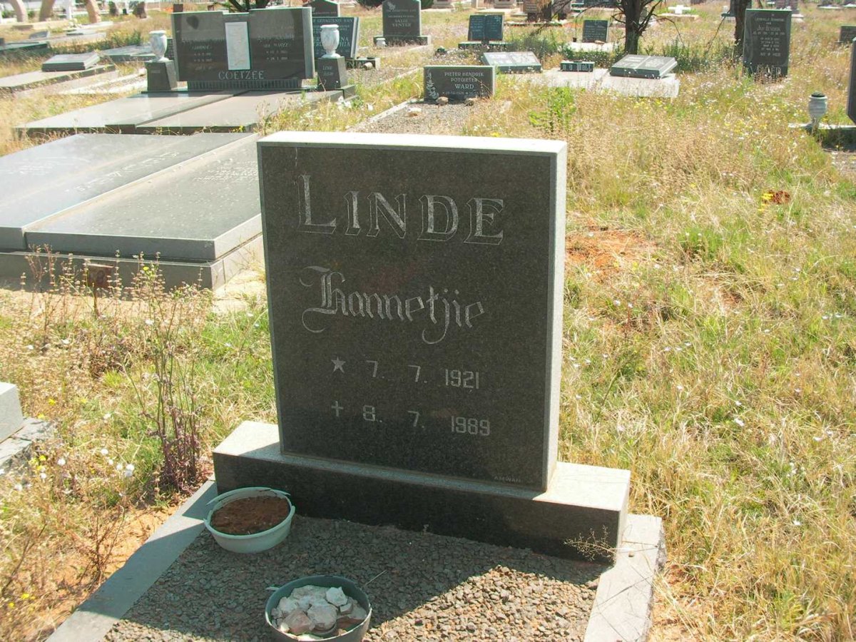 LINDE Hannetjie 1921-1989