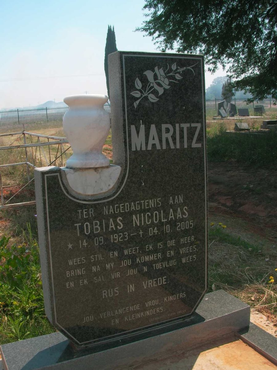 MARITZ Tobias Nicolaas 1923-2005